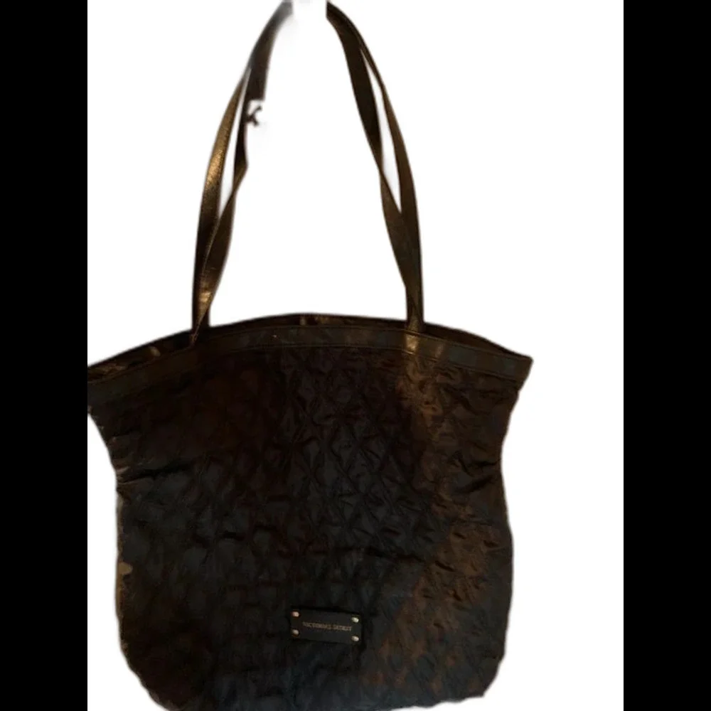 Victoria’s Secret Black Quilted Tote Bag purse